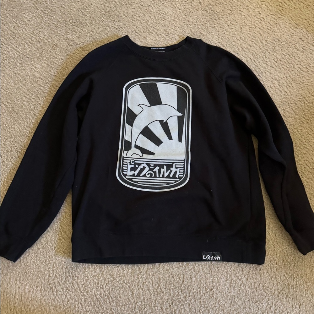 Pink Dolphin Black Graphic Sweatshirt
